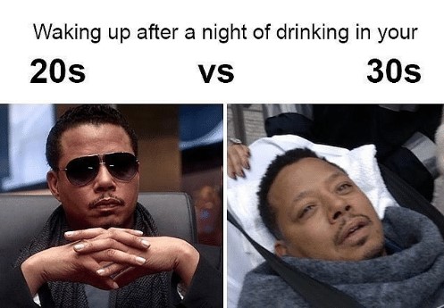 Drinking 20s vs 30s