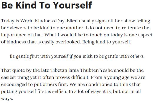 World Kindness Day 1