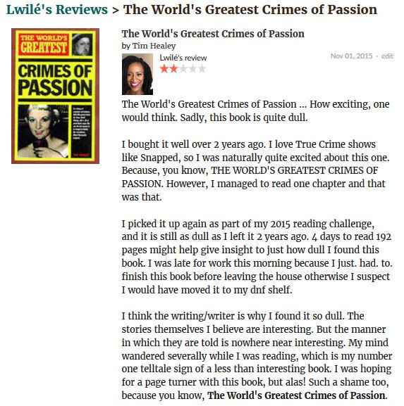 The World's Greatest Crimes of Passion review